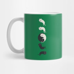 Hidden Cat 26 Yin Yang hug-ing v3 Green Mug